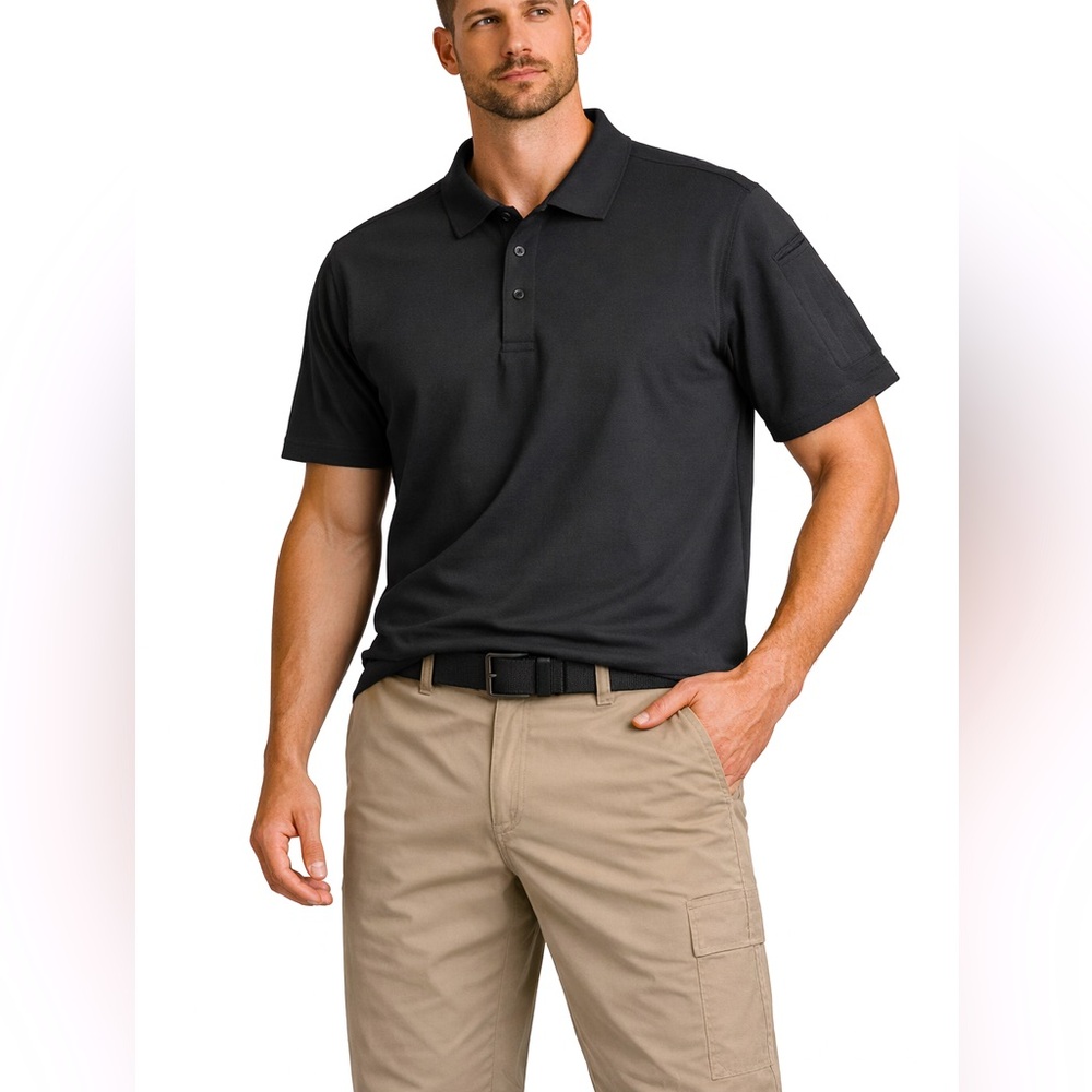 5.11 Tactical Utility Polo Shirt Mens Medium Black Short Sleeve NWT